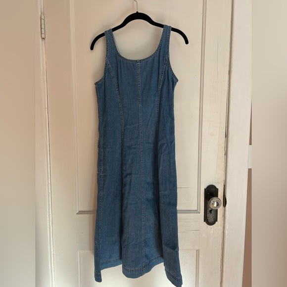 Madewell Denim Button-front Jumper Midi Dress | NWT - Picture 4 of 5